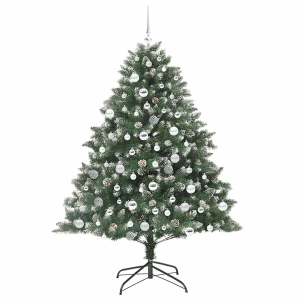 vidaXL Sapin de Noël artificiel avec 300 LED Vert 126 x 126 x 180 cm