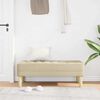vidaXL banc avec coussin Cr&egrave;me 113 x 57 x 39 cm tissu