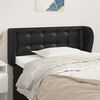 vidaXL T&ecirc;te de lit avec oreilles Noir 103x23x78/88 cm Similicuir