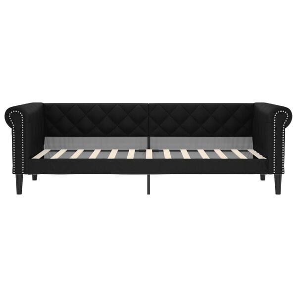 vidaXL Lit de jour sans matelas noir 80x200 cm similicuir