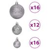 vidaXL Boules de Noël 100 pcs gris 3 / 4 / 6 cm