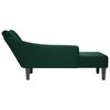 vidaXL Fauteuil long avec accoudoir droit vert fonc&eacute; velours