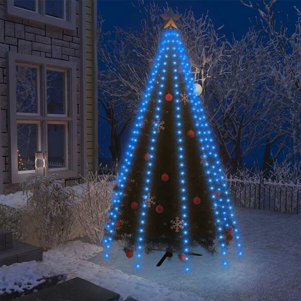 vidaXL Guirlande lumineuse d'arbre de No&euml;l 300 LED Bleu 300 cm