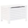 vidaXL Bo&icirc;te de rangement avec couvercle RANA blanc bois massif de pin