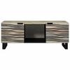 vidaXL Table basse Beige et Noir 100 x 54 x 40 cm Bois d'acacia massif