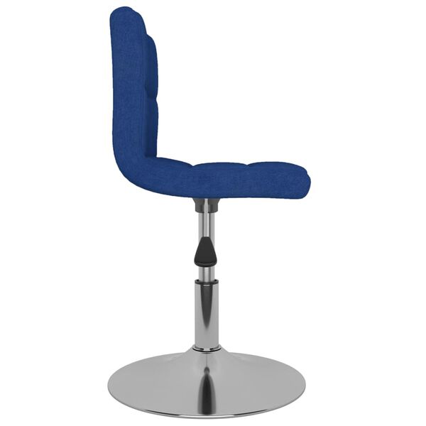 vidaXL Chaises pivotantes &agrave; manger lot de 4 bleu tissu