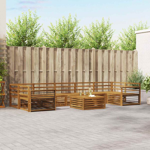 vidaXL Ensemble de canap&eacute;s d'ext&eacute;rieur 8 pcs Naturel