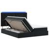 vidaXL Lit de rangement LED avec matelas Noir 200 x 200 cm Velours