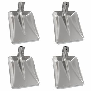 vidaXL T&ecirc;te de pelle 4 pcs Argent 45 x 38 cm Aluminium