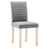 vidaXL Chaises &agrave; manger lot de 2 gris clair tissu