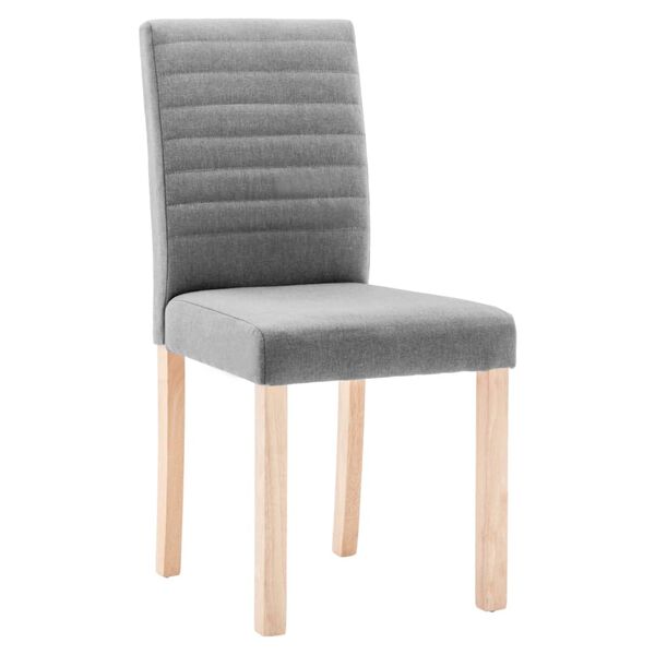 vidaXL Chaises &agrave; manger lot de 2 gris clair tissu