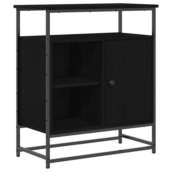 vidaXL Buffet Ch&ecirc;ne noir 69 x 35 x 80 cm Bois d'ing&eacute;nierie