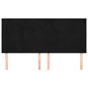 vidaXL T&ecirc;te de lit Noir 200x5x118/128 cm Velours