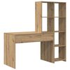 vidaXL Bureau Chêne artisanal 138,5 x 55 x 143 cm Bois d'ingénierie