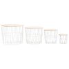 vidaXL Table basse 4 pcs Blanc