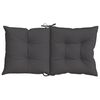 vidaXL Coussins de chaise &agrave; dossier bas lot de 2 anthracite m&eacute;lang&eacute;