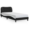 vidaXL Cadre de lit sans matelas Hvar noir et blanc 80x200 cm similicuir
