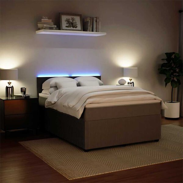 vidaXL Sommier &agrave; lattes de lit et matelas Gris clair 140x200cm Velours