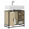 vidaXL Meuble de salle de bain avec lavabo Ch&ecirc;ne Sonoma 65 x 33 x 60 cm Bois d'ing&eacute;nierie