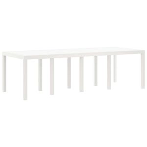 vidaXL Table de Jardin Blanc 250 x 100 x 73 cm polyrotin