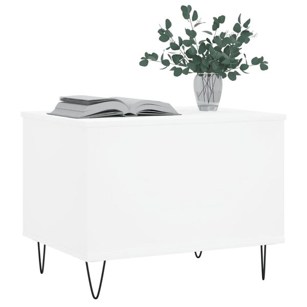 vidaXL Table basse Blanc 60x44,5x45 cm Bois d'ingénierie
