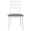 vidaXL Chaises à manger coussins 2 pcs blanc bois massif caoutchouc