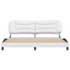 vidaXL Cadre de lit sans matelas Hvar blanc 200x200 cm similicuir