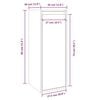 vidaXL Armoire murale Gris 30x30x80 cm Bois de pin massif