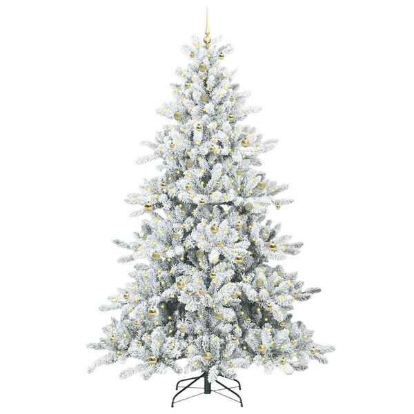 vidaXL Sapin de No&euml;l Artificiel &agrave; Branches Articul&eacute;es Blanc 240 cm