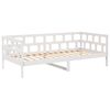 vidaXL Lit de jour sans matelas blanc bois de pin massif 90x190 cm