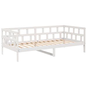 vidaXL Lit de jour sans matelas blanc bois de pin massif 90x190 cm
