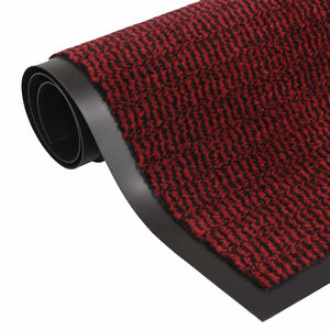 vidaXL Paillasson touffet&eacute; 60x150 cm Rouge