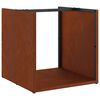 VidaXL &Eacute;tag&egrave;re &agrave; bois 40x40x40 cm acier r&eacute;sistant aux intemp&eacute;ries