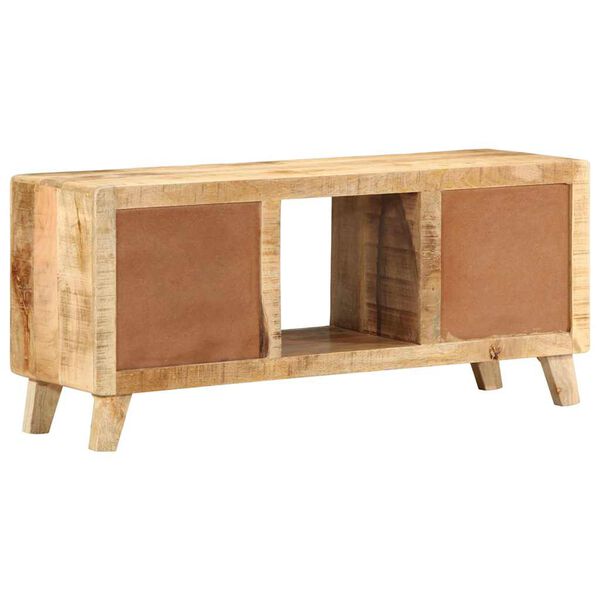 vidaXL Meuble TV 105x46x32 cm bois massif de manguier brut