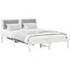 vidaXL Cadre de lit Gris clair 160 x 200 cm Pin massif