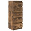 vidaXL Buffet avec tiroirs ch&ecirc;ne fum&eacute; 37,5x35x99 cm bois d'ing&eacute;nierie