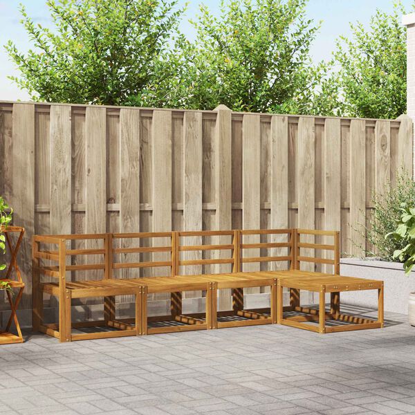 vidaXL Ensemble de canap&eacute;s d'ext&eacute;rieur 5 pcs Naturel