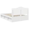 vidaXL Cadre de lit avec t&ecirc;te de lit Blanc 150 x 200 cm Pin massif