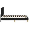 vidaXL Cadre de lit pour enfants avec t&ecirc;te de lit Noir 80 x 160 cm