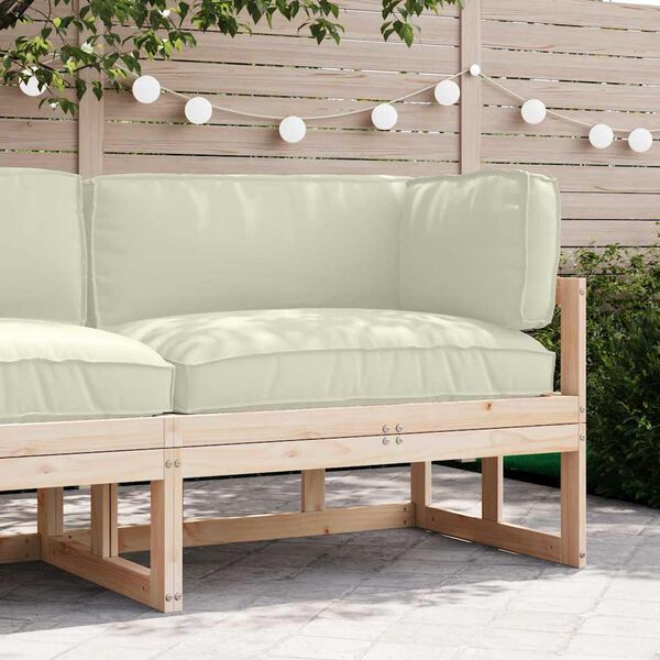 vidaXL Set de coussins de palette 3 pcs Cr&egrave;me Tissu Oxford