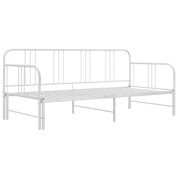 vidaXL Cadre de canap&eacute;-lit extensible sans matelas blanc 90x200 cm