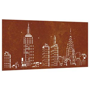 vidaXL D&eacute;coration murale jardin 105x55cm acier corten design d'horizon