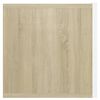 vidaXL Meuble TV suspendu Blanc et chêne sonoma 60x30x30 cm