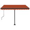 vidaXL Auvent automatique sur pied 350x250 cm Orange/marron