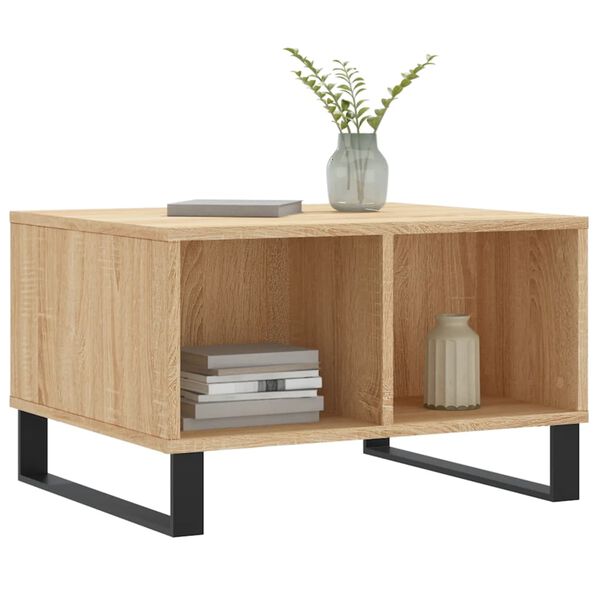 vidaXL Table basse Ch&ecirc;ne sonoma 60x50x36,5 cm Bois d'ing&eacute;nierie