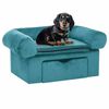 vidaXL Canap&eacute; pour chien Turquoise 75 x 50 x 38cm Peluche