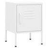 vidaXL Tables de chevet 2 pcs Blanc 35x35x51 cm Acier