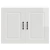 vidaXL Armoire murale de cuisine Kalmar blanc brillant bois ing&eacute;nierie