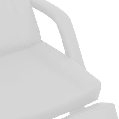 vidaXL Chaise de traitement de beauté Similicuir Blanc 180x62x78 cm