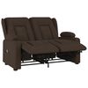 vidaXL Fauteuil inclinable porte-gobelets 2 places marron similicuir